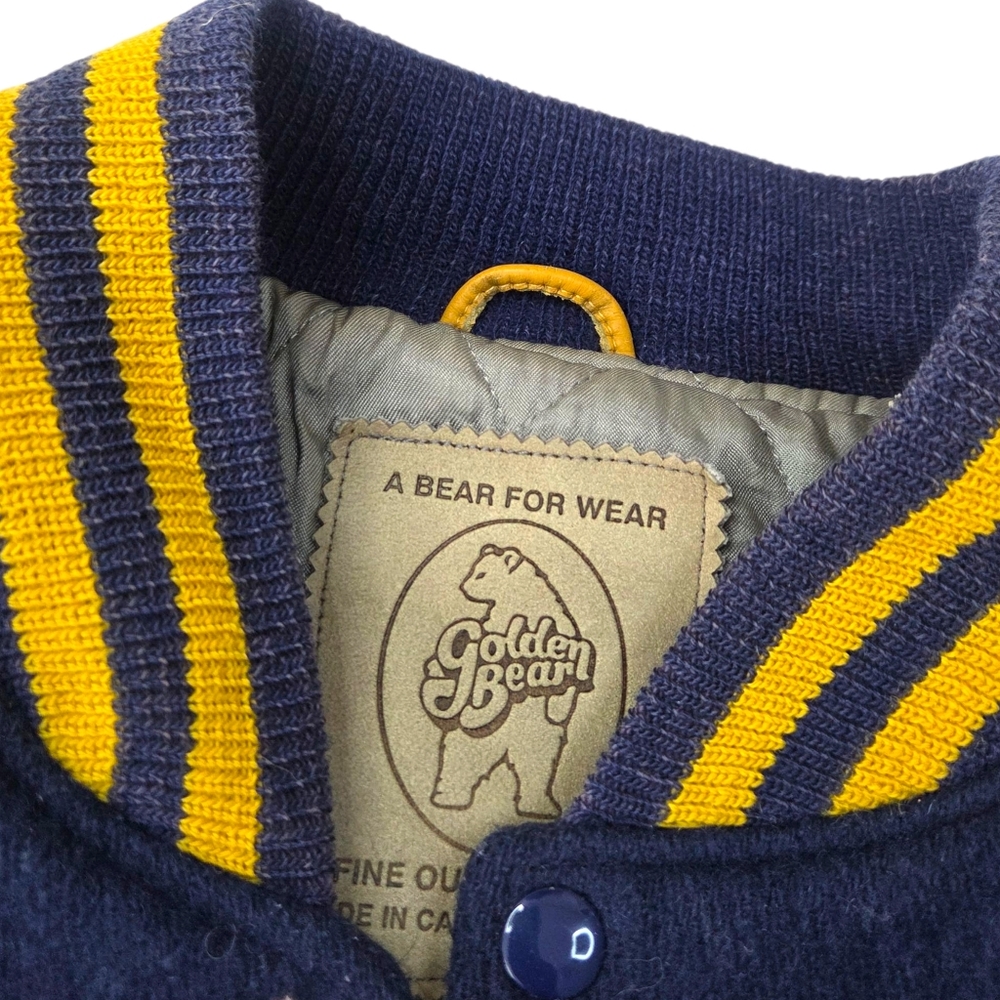 Vintage 70s Golden Bear Varsity Jacket Leather Mens Large Paramount Employee - Picture 13 of 16